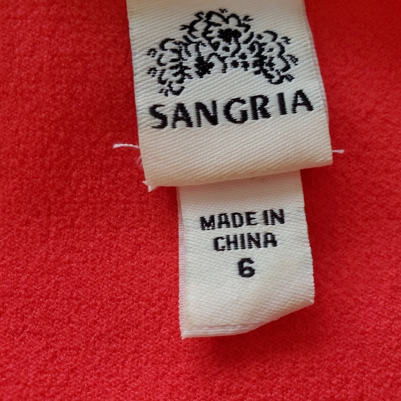 SANGRIA ASYMMETRICAL NECKLINE A-LINE DRESS ( SIZE 6) - Picture 6 of 7